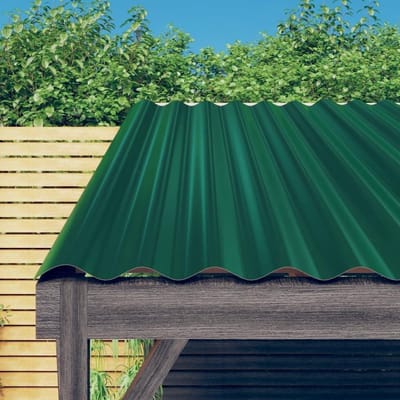 Dakpanelen - Dakplaten - Dakbedekking - Verzinkt staal - 12 stuks 60x36cm - Groen