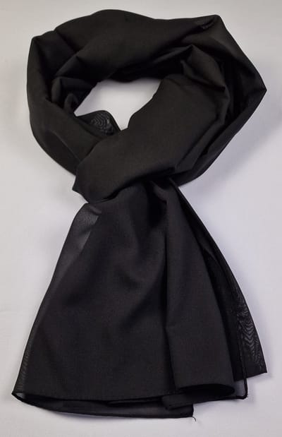 Hoofddoek effen van chiffon stof / 70 x 200 cm extra lang