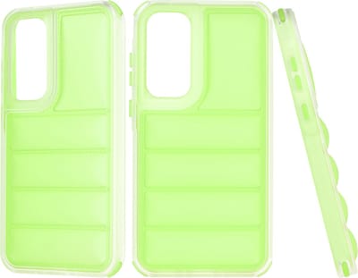 Hoesje geschikt voor Samsung Galaxy A35 - Techsuit Wave Shield Shockproof Hard Case Back Cover - Groen