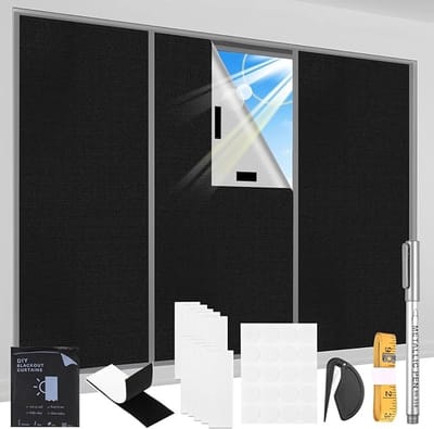 Lichtdichte Raamfolie 200x145 cm - Zwarte Zonwering voor Binnen