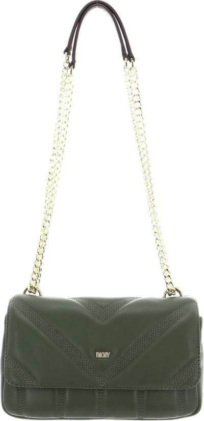 DKNY Schoudertas Becca Flap Shoulder Bag Army Green Olijfgroen