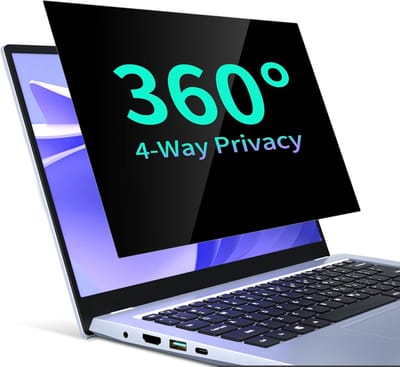 Famanu – 360° Privacyfilter 13.3 inch 16:9 - 4-weg zelfklevend schermfilters voor laptop 13.3 inch,anti-blauw licht,Anti-vingerafdruk,compatibel met Lenovo HP Dell Acer - Samsung