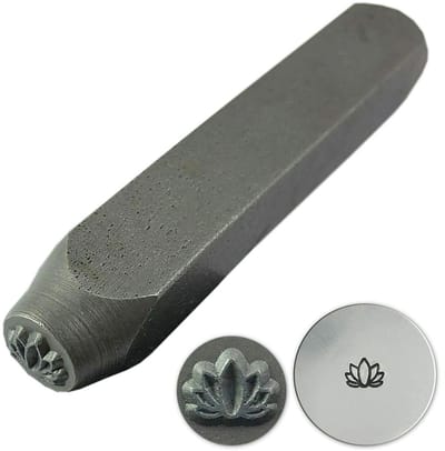 Metaal Stempel Tool - Bloem Stempel - Metaal Graveren - Gehard Staal - 6mm - Zilver
