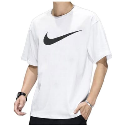 Nike Logo Print Crew Neck Korte Mouw T-shirt Heren Tops Wit BV0628-100 M white
