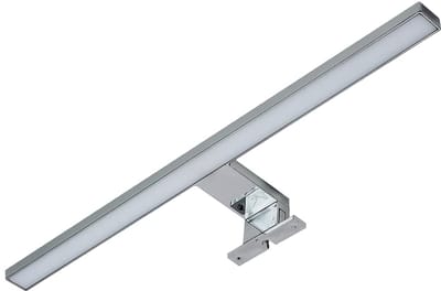 Kwazar - Wandlamp voor binnen, LED-spiegelverlichting badkamer, LED-lamp voor vochtige ruimtes, badkamerlamp 10W, breedte 50cm, neutraal wit 4000 K, IP44, 230V - Laag energieverbruik, ANITASilver