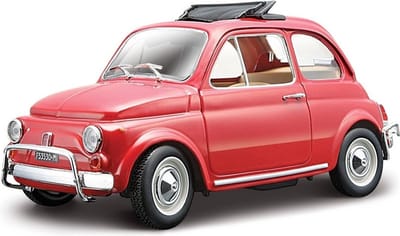 Bburago Fiat 500L 1968 - rood - schaalmodel - modelauto - schaal 1:24