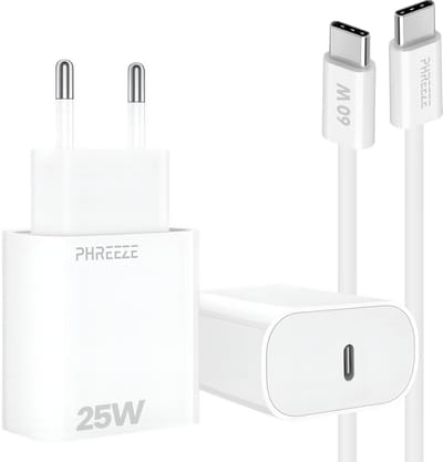 Usb C adapter 25w snellader met usb C kabel