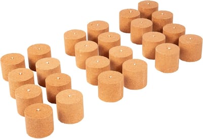 24x houtchip brandstofelementen voor tuinfakkels, wasrollen voor tuinfakkels - flikkerend vuureffect - tuingadget voor mannen en vrouwen - vuurkolom in de vorm van een vuurschaal (7,5 cm x 8 cm hoog)