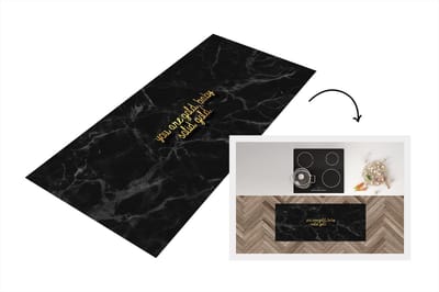 Keukenloper - Loper keuken - Quotes - Spreuken - Goud - Marmer - 120x50 cm - Keukenloper vinyl