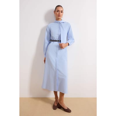 Dames maxi-jurk, plat model, lang, casual/dagelijks, A-lijn model, geschikt voor hijab