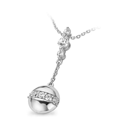 Orphelia Dames 925 Sterling Zilveren Set: Ketting-Hanger + Oorbellen - Zilver SET-5108