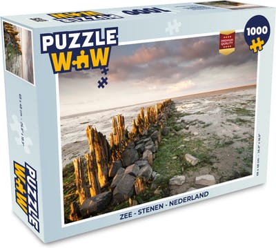Puzzel Zee - Stenen - Nederland - Legpuzzel - Puzzel 1000 stukjes volwassenen