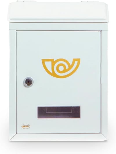 Mini Brievenbus voor Buiten van Gelegeerd Staal - Eenvoudige Installatie en Inclusief Sleutels - Wit