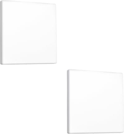 Witte Wandplaat voor Ongebruikte Stopcontacten, 2 Stuks 8.6cm x 8.6cm, Schroefloze Dekplaat voor Elektrische Aansluitingen en Apparaten