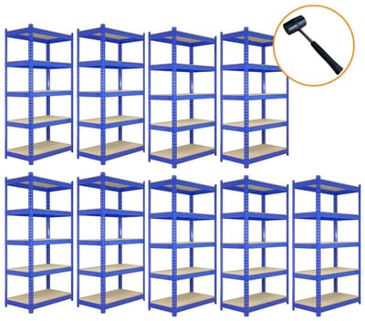 Magazijnstellingen - blauw - set van 9 - 280 kg per plank