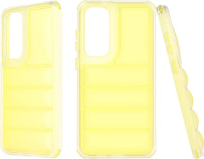 Hoesje geschikt voor Samsung Galaxy S24 Plus - Techsuit Wave Shield Shockproof Hard Case Back Cover - Geel