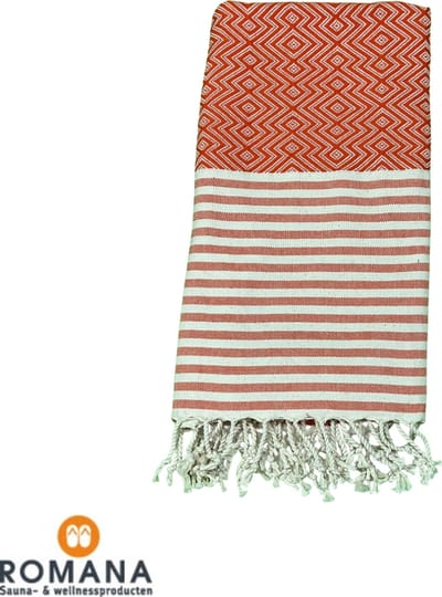 Romana Products Saron Hamamdoek - Baddoek - Strandlaken - Saunalaken 100cm x 180cm - Oranje