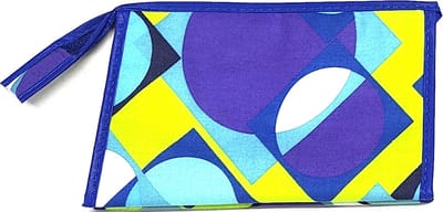 Rojafit - Make-up Tasje - Retro Style - Purple Circle - Afmeting: 18 x 5,5 x 11 cm.