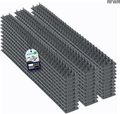 RFWR® Vogelpins tegen Duiven, Katten en Marters - 15 Meter Duivenafweer in Grijs, 30 Stuks