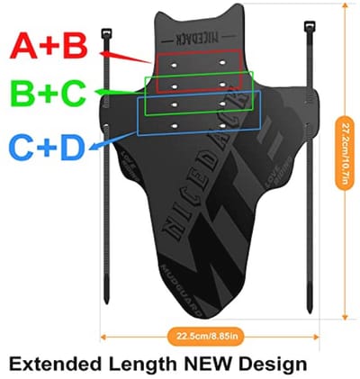 Mudguard Fit Mountain Bike Mudguard Fit 20-29 Inch MTB Front and Rear Mudguard Guard Compatible Bicycle Splash Guard - ShopVlot