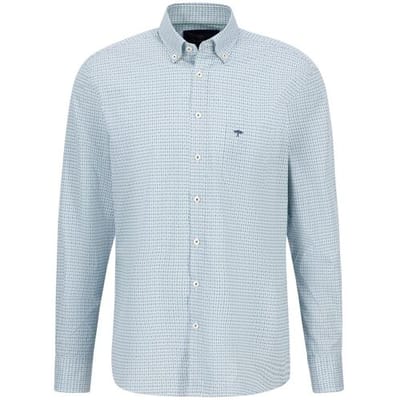Fynch-Hatton Overhemd Graphic Pattern Mini Mosaic Button Down Spring Green / male