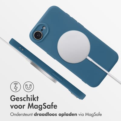 imoshion Hoesje - Geschikt voor Apple iPhone 17e / 16e - Color Backcover geschikt voor MagSafe - Donkerblauw