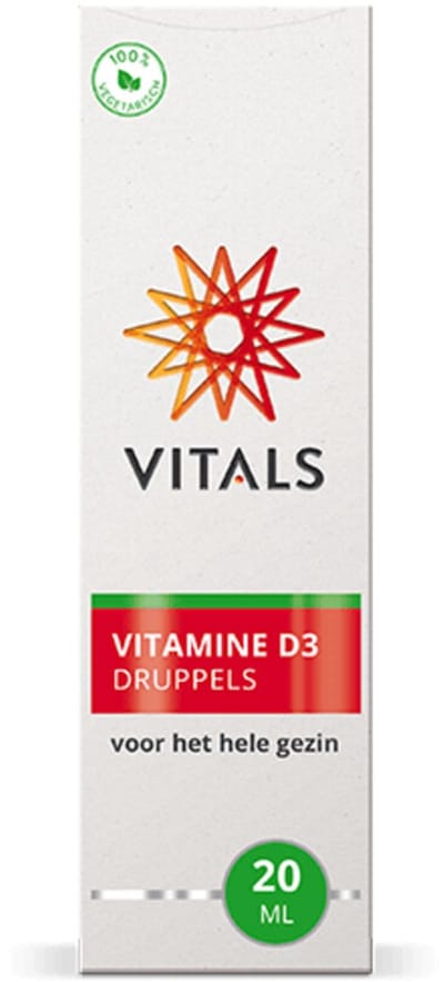 Vitals - Vitamine D3 Druppels - 2 x 20 ml - Voordeelverpakking