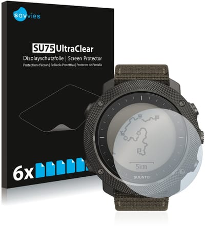 Savvies - Screenprotector voor Suunto Traverse Alpha - Folie Beschermfolie transparant 6 Stuks