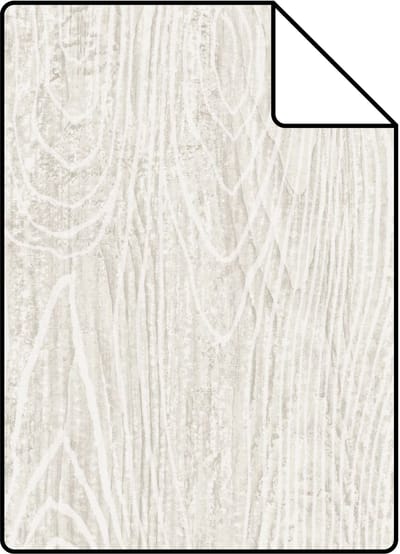 Proefstaal Origin Wallcoverings behang houten planken met nerf ivoor wit - 26,5 x 21 cm - 347554-S