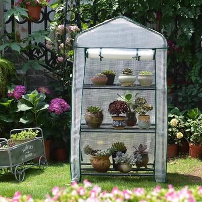 Kleine Kas - Mini Broeikas - Planten Beschermen - Duurzame PE-hoes - 69x49x125cm - Groen