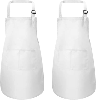 Dailygoods- Kinderschort 2 Stuks - Verstelbaar - Ademend Polyester - Vlek- en Vuilafstotend - Voor Koken/Bakken/Schilderen - Geschikt voor 4-13 Jaar - Schort
