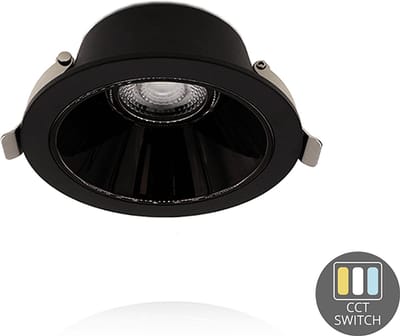 OutledTL | LED Downlight Kerber - TriColor - 7 Watt - Zaagmaat 75 - 90MM - Zwart
