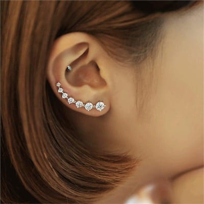 Allergie Preventie 925 Sterling Zilver Kristal Glanzende Stud Oorbellen Voor Vrouwen Sieraden Accessoires Pendientes Brincos eh746 brown