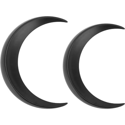 2 stuks Maan Haarvork ABS Decoratief Draagbaar Maan Haarspeld Haarstok voor Dagelijks Shoppen Cosplays zwart
