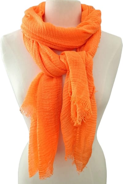 Mooie dunne dames sjaal Oranje- Langwerpige sjaal- Youhomy accessoires Shawl- Omslagdoek- WK/EK voetbal| Koningsdag| Zomer sjaal vakantie