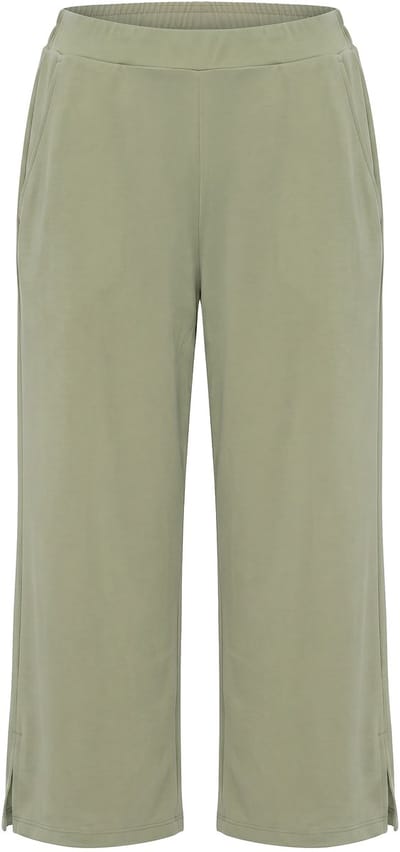 Angel of Style - Dames - Culotte rechte pijp elastische tailleband zoomsplitten - Rietgroen - Maat 42
