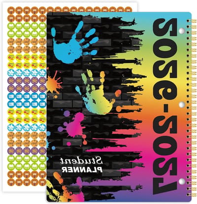 Studentenplanner - Academische agenda - Lessen plannen - Met tabbladen - 20 x 38 cm - Multicolor