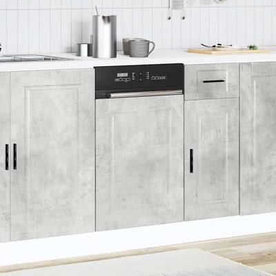 vidaXL - Vaatwaspaneel - Porto - 45x1,5x57 - cm - bewerkt - hout - betongrijs