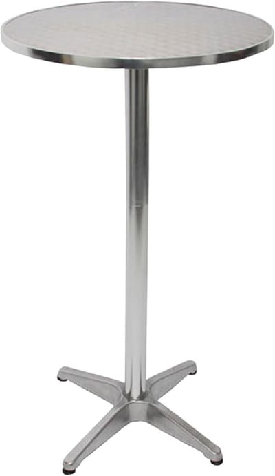 In hoogte verstelbare aluminium bistrotafel 60cm - inklapbaar en weerbestendig
