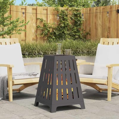 vidaXL - Vuurkom - Zwart - 50 - x - 50 - x - 70 - cm - weervast - staal