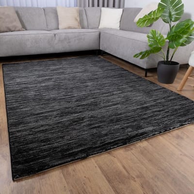 Zwart Tapijt Laagpolig Vloerkleed Koho Essenza - 280x380cm- Modern - Woonkamer - Salon - Slaapkamer - Eetkamer