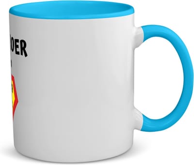 Akyol - mijn broer is mijn superheld koffiemok - theemok - blauw - Broer - super broer - verjaardag - cadeautje voor broer - broer artikelen - kado - geschenk - 350 ML inhoud