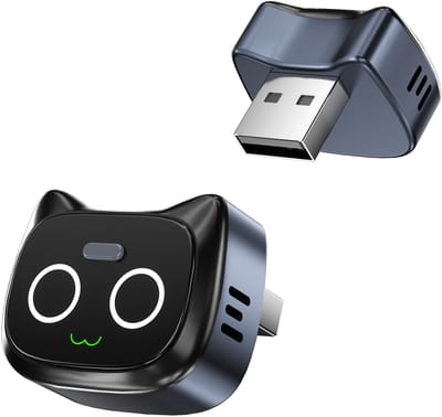 Namajunas - Auto connectiviteitsbox - Zwart - 1 stuks - Draadloze CarPlay-adapter compatibel met Apple iPhone en Android Auto voor in de auto - Wissel met één knop van telefoon - Snel automatische opnieuw verbinden - Aansluiten en gebruiken