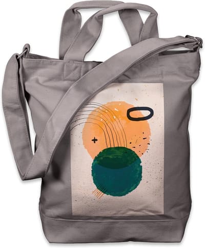 Canvas Tas met Henen en Telefoonvak - Duurzame Draagtas voor Boodschappen en Vrije Tijd