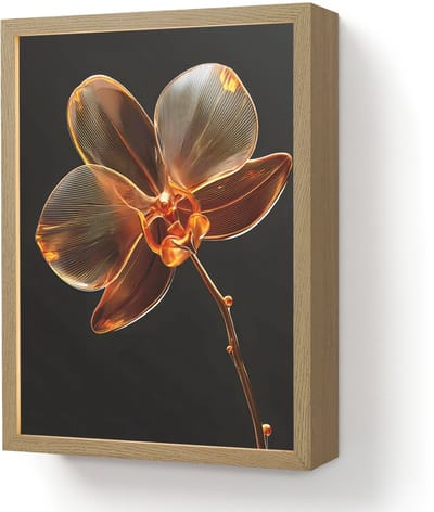 Wandlamp 30x40 cm - Oplaadbaar - Orchidee - Doorzichtig - Bloem - Wandlampen binnen woonkamer - Slaapkamer lamp - Decoratieve nachtlamp - Vloerlamp draadloos