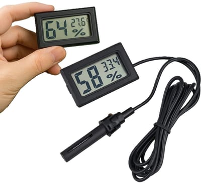 Hygrometer I Vochtmeter I Hygrometer En Thermometer In 1 I Digitale Hygrometer I Met Sonde Van 150 CM I Incl. Batterijen