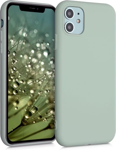 kwmobile telefoonhoesje geschikt voor Apple iPhone 11 - Hoesje voor smartphone - Back cover in grijsgroen
