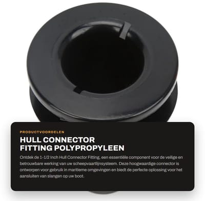 Dailygoods- Hull Connector 1-1/2 Inch - Doorvoerbeugel - ABS - Slangverbinding - Bootaccessoire - Schokbestendig - Eenvoudig te installeren - Doorvoerpunt