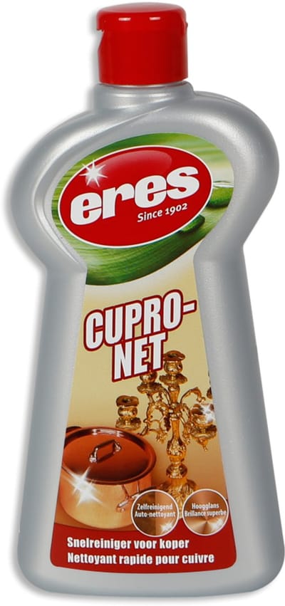 Eres – Cupro-net – Koperpoets – Koper poetsmiddel - Zelfreinigend – Koperglans - Zonder storende geur - 225 ml