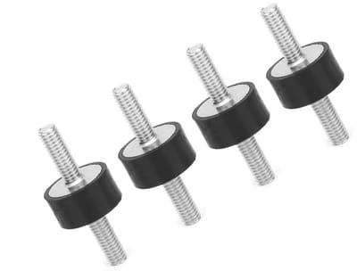 Dailygoods- Trillingsdempende Isolator 4 Stuks - Rubber - M6 - Dempingselementen - Geluidsreductie - Schokbestendig - Eenvoudig Ontwerp - Rubberen Demper